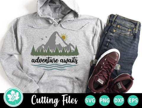 Outdoors SVG | Adventure Awaits SVG TrueNorthImagesCA 