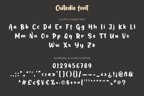 Outedis Font twinletter 