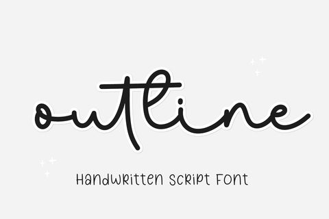 Outline - Monoline Font Font letterbeary 