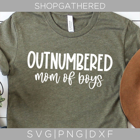 Outnumbered Mom Of Boys SVG SVG ShopGathered 