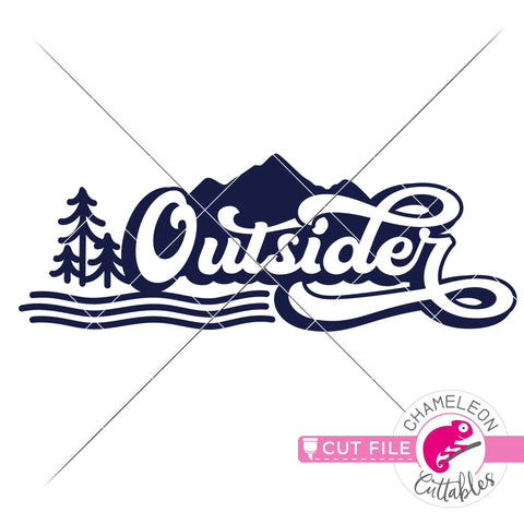 Outsider Retro Outdoors svg dxf png SVG Chameleon Cuttables 