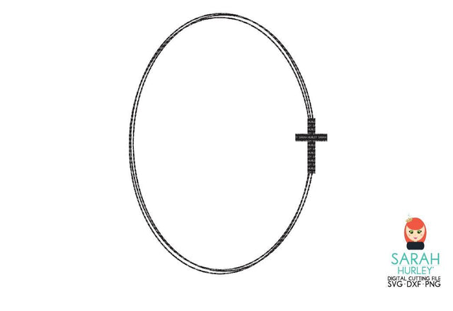 Oval Cross Frame SVG Sarah Hurley 