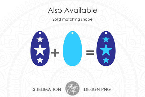Oval earring SVG with stars SVG Artisan Craft SVG 