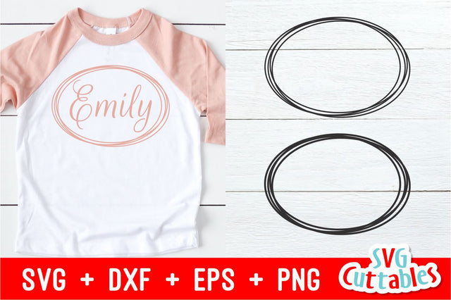 Oval Monogram Frame SVG Svg Cuttables 