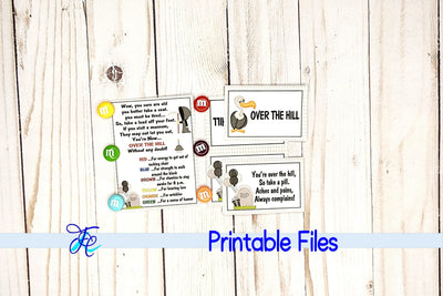 Over The Hill Birthday Fun M&M's Kit 3D Paper Family Creations 