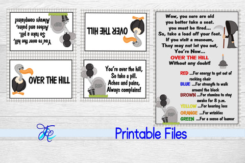 Over The Hill Birthday Fun M&M's Kit 3D Paper Family Creations 