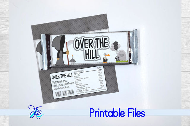 Over The Hill Grim Reaper Candy Bar Wrapper SVG Family Creations 