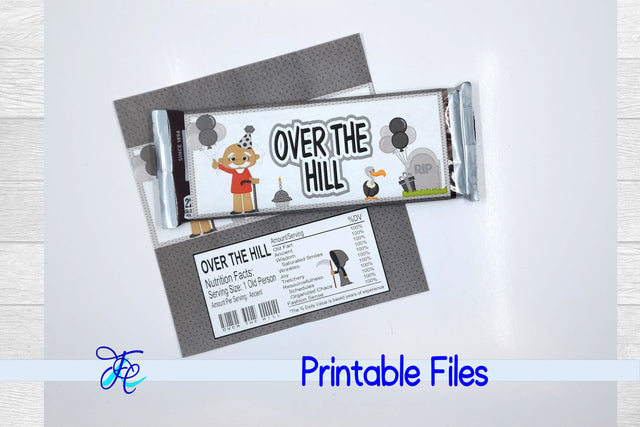 Over The Hill Man Candy Bar Wrapper aa 3D Paper Family Creations 