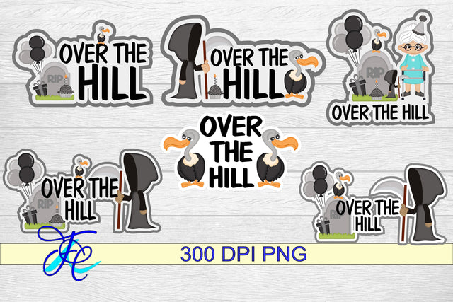 Over The Hill Woman Stickers SVG Family Creations 
