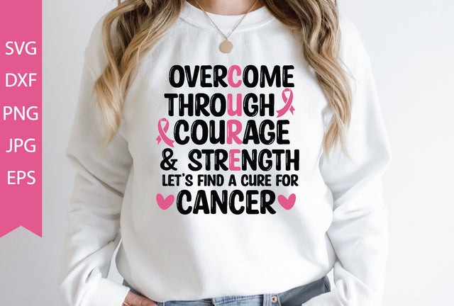 overcome through courage & strength let’s find a cure for cancer SVG md faruk hossain 