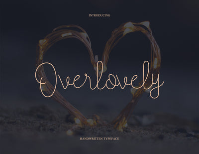 Overlovely Handwritten Typeface Font inferno.studio3 