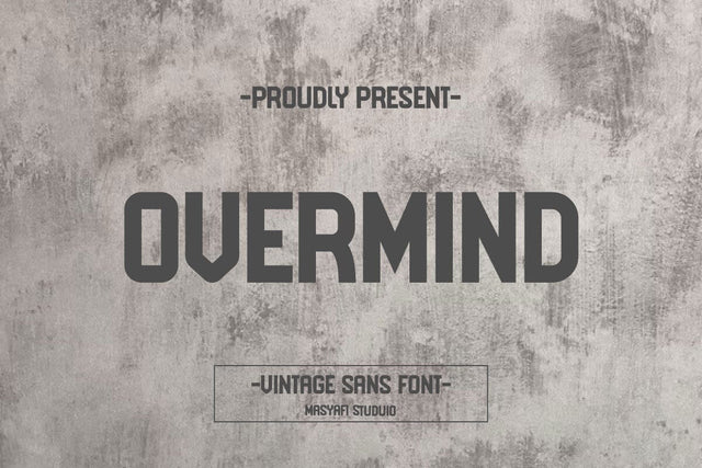 Overmind - Sans Serif Font Font Masyafi Studio 