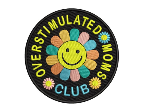 Overstimulated Moms Club embroidery design, Cute Retro embroidery for Moms, Mothers Day embroidery design Embroidery/Applique DESIGNS ArtEMByNatalia 
