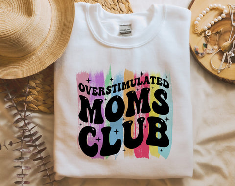 Overstimulated Moms Club Sublimation Designs Bundle, 4 Designs, Overstimulated Moms Club PNG Sublimation HappyDesignStudio 