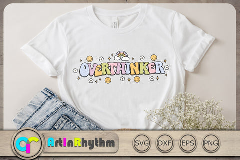 Overthinker Svg, Retro Groovy Svg, Retro Svg, Anxiety Svg, Mental Health Matters Svg SVG Artinrhythm shop 