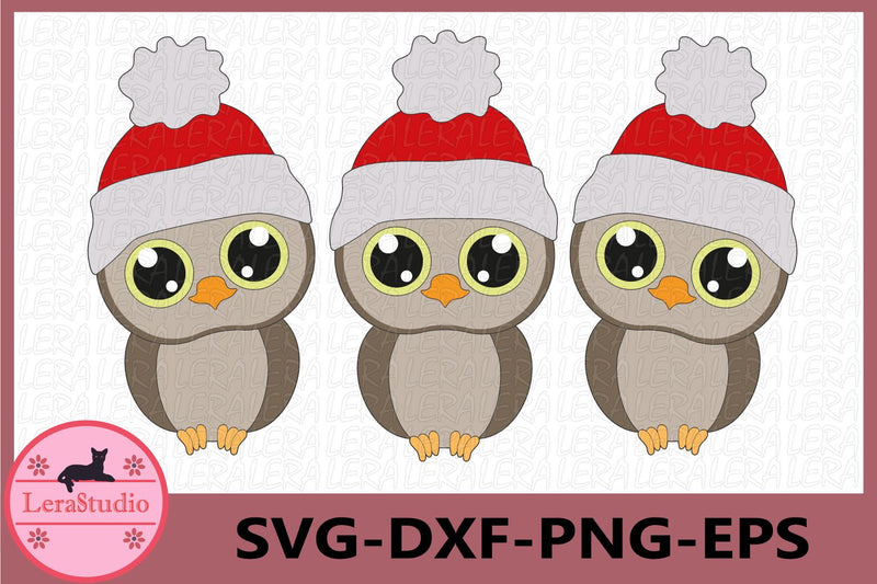 Owl Christmas svg SVG Lerastudio 