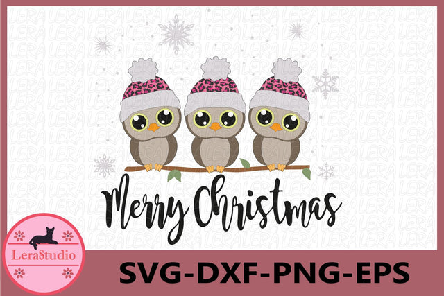 Owl Christmas svg SVG Lerastudio 