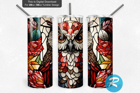 Owl Floral 20 oz / 30 oz Tumbler PNG Sublimation Regulrcrative 