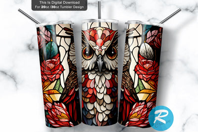 Owl Floral 20 oz / 30 oz Tumbler PNG Sublimation Regulrcrative 