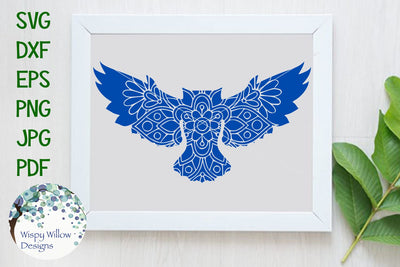 Owl Floral Mandala SVG Wispy Willow Designs 