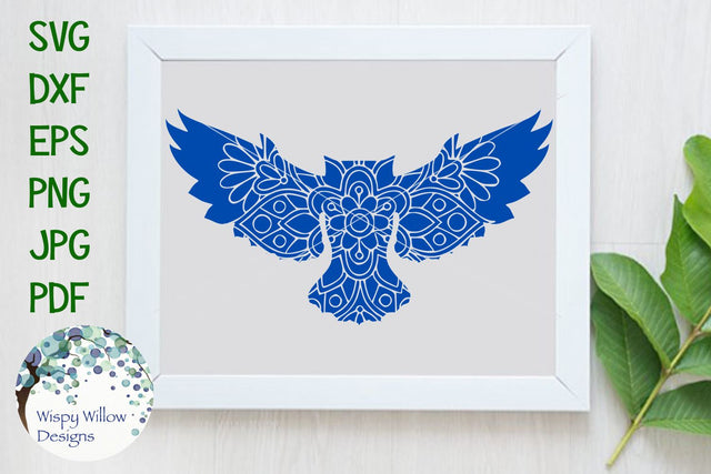 Owl Floral Mandala SVG Wispy Willow Designs 