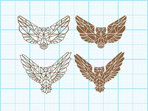Owl fly Geomatical Print SVG Johan Ru designs 