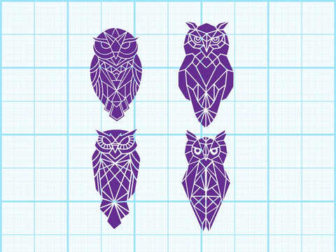 Owl Geomatical Print SVG Johan Ru designs 