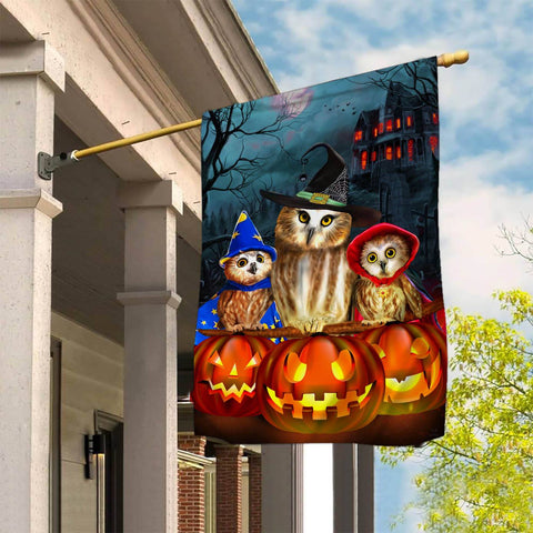 Owl Happy Halloween Garden Flag - 12x18 Garden Flag Sublimation Design Download PNG File Instant Download Sublimation CaldwellArt 