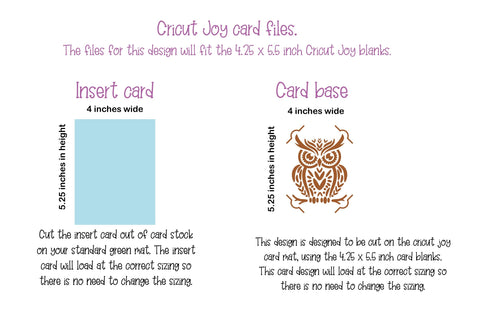Owl insert card SVG Digital Gems 