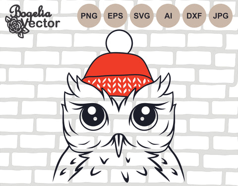 Owl Knitting Hat Svg file, Owl Svg, Christmas Svg, Owl Cut file, Cute Owl, Christmas Animal Svg Shirts, Png Sublimation, Bird Svg Designs SVG BogeliaVector 