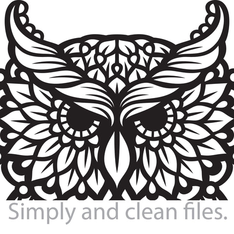 Owl mandala in Boho style SVG TribaliumArtSF 