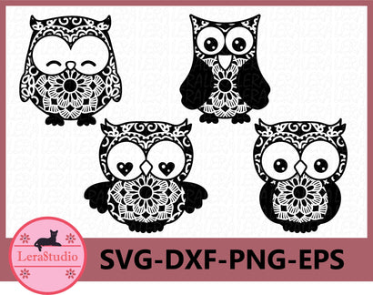 Owl Mandala Svg SVG Lerastudio 