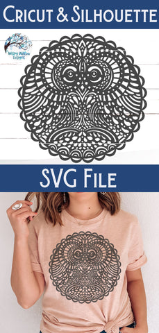 Owl Mandala SVG SVG Wispy Willow Designs 