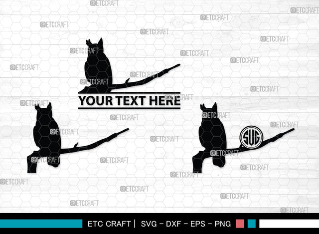 Owl Monogram, Owl Silhouette, Owl SVG, Owl Bird Svg, Bird Svg, Owl Love Svg, Animal Svg, SB00298 SVG ETC Craft 