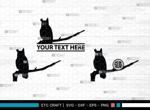 Owl Monogram, Owl Silhouette, Owl SVG, Owl Bird Svg, Bird Svg, Owl Love Svg, Animal Svg, SB00298 SVG ETC Craft 