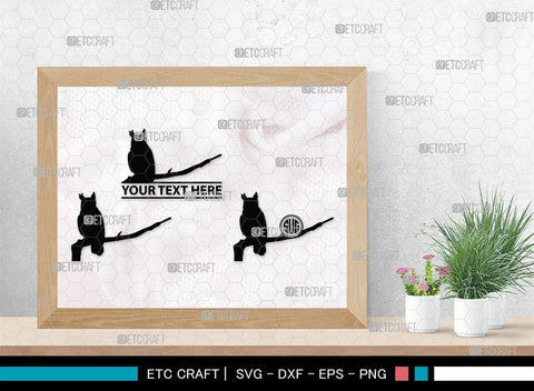 Owl Monogram, Owl Silhouette, Owl SVG, Owl Bird Svg, Bird Svg, Owl Love Svg, Animal Svg, SB00298 SVG ETC Craft 