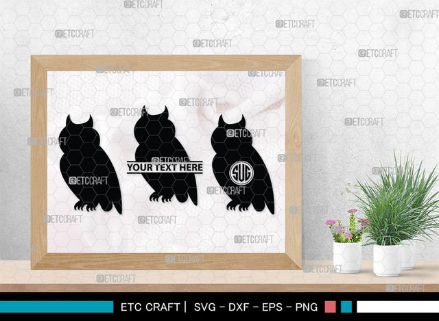 Owl Monogram, Owl Silhouette, Owl SVG, Owl Bird Svg, Bird Svg, Owl Love Svg, Animal Svg, SB00298 SVG ETC Craft 