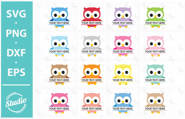 Owl monogram Svg, Owl Svg File, Owl Face Svg, Png, Dxf, Eps. SVG SailorMoonDigitals 