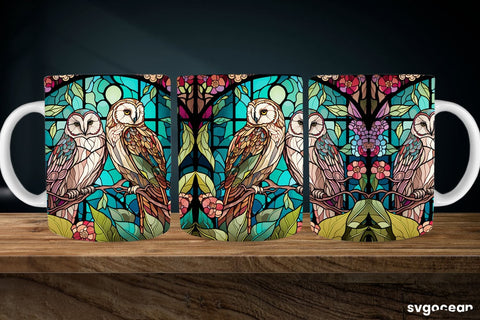 Owl Mug Wrap | 11 oz | Sublimation SVG SvgOcean 