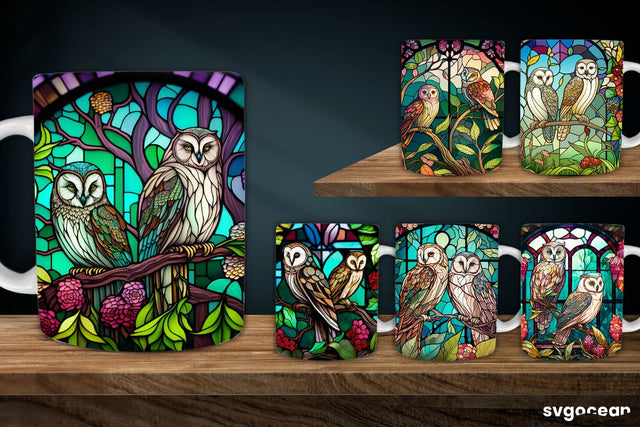 Owl Mug Wrap | 11 oz | Sublimation SVG SvgOcean 
