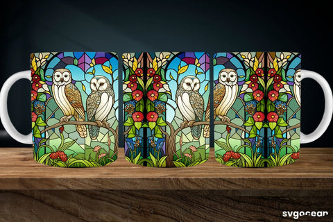 Owl Mug Wrap | 11 oz | Sublimation SVG SvgOcean 