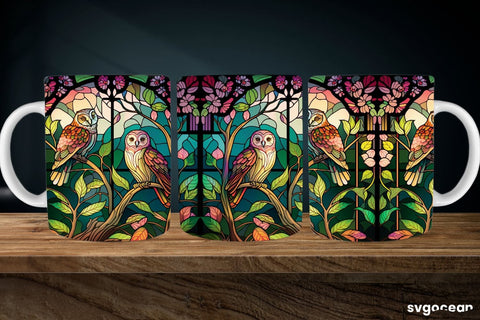 Owl Mug Wrap | 11 oz | Sublimation SVG SvgOcean 
