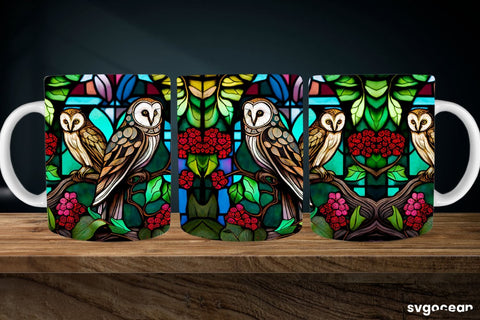 Owl Mug Wrap | 11 oz | Sublimation SVG SvgOcean 