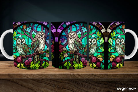 Owl Mug Wrap | 11 oz | Sublimation SVG SvgOcean 