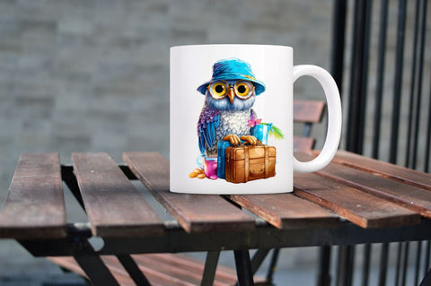 Owl on Vacation Sublimation Clipart Sublimation Regulrcrative 