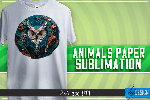 Owl Paper Sublimation | T-Shirt Design Sublimation Fly Design 