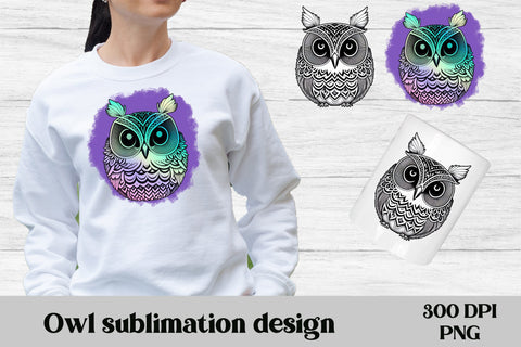 Owl sublimation design | Birds sublimation Sublimation Svetana Studio 