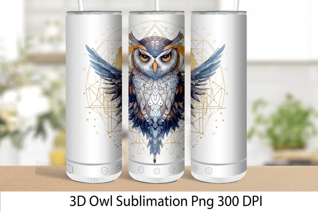 Owl Sublimation PNG. Tumbler Wrap Sublimation 20 oz Sublimation Samaha Design 