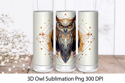 Owl Sublimation PNG. Tumbler Wrap Sublimation 20 oz Sublimation Samaha Design 