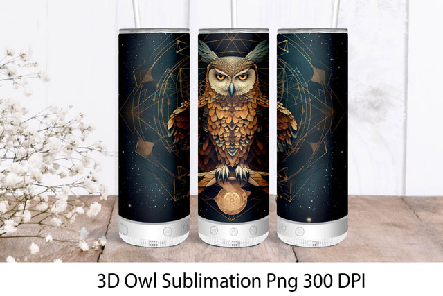 Owl Sublimation PNG. Tumbler Wrap Sublimation 20 oz Sublimation Samaha Design 